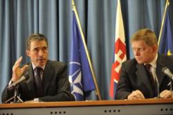 Slovak Prime Minister Robert Fico and NATO Secretary-General Anders Fough Rasmussen