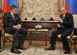 Slovak Prime Minister Robert Fico and his Russian counterpart Vladimir Putin