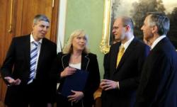 Representatives of four centre-right coalition parties